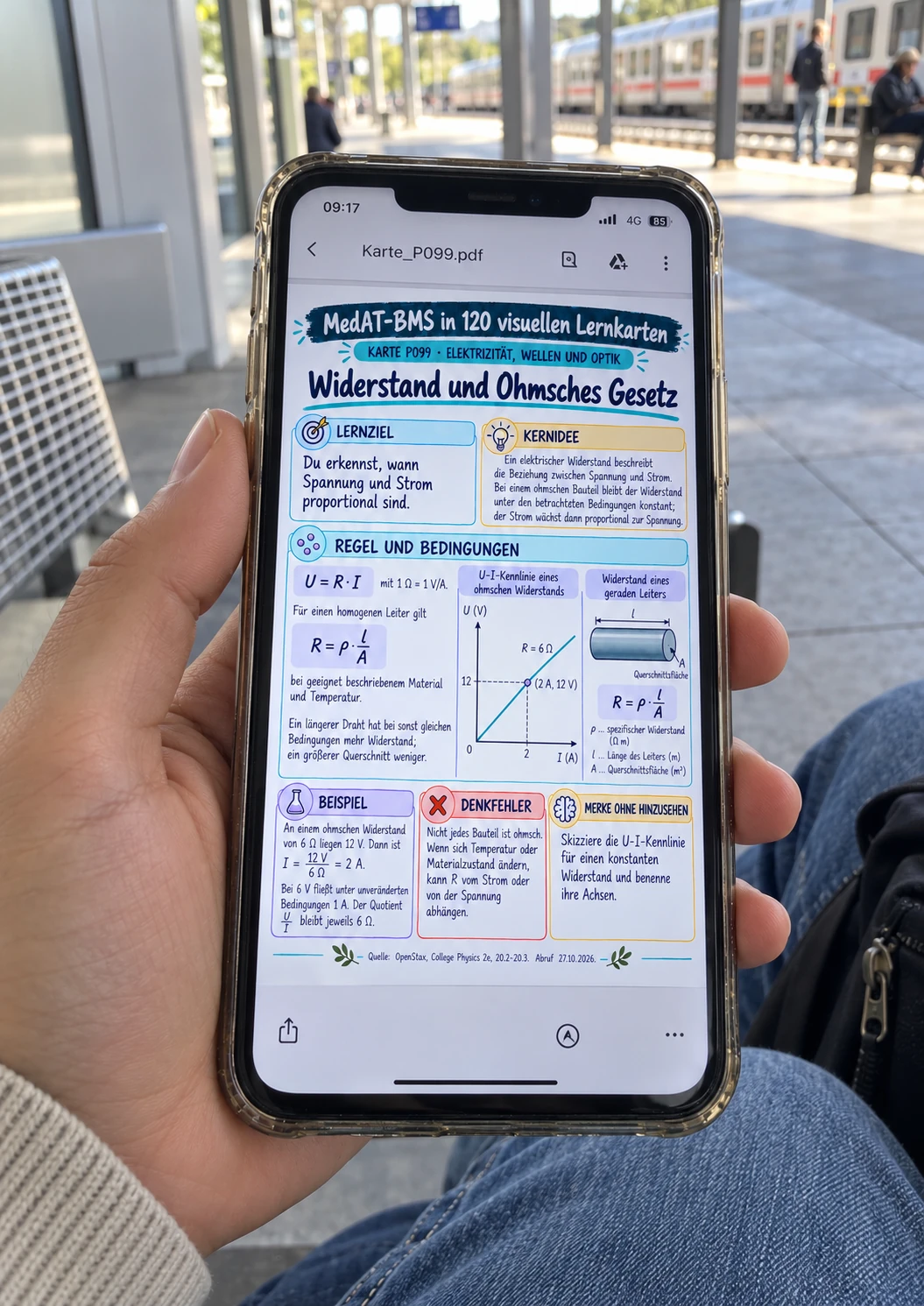MedAT-BMS · Ohmsches Gesetz auf dem Smartphone